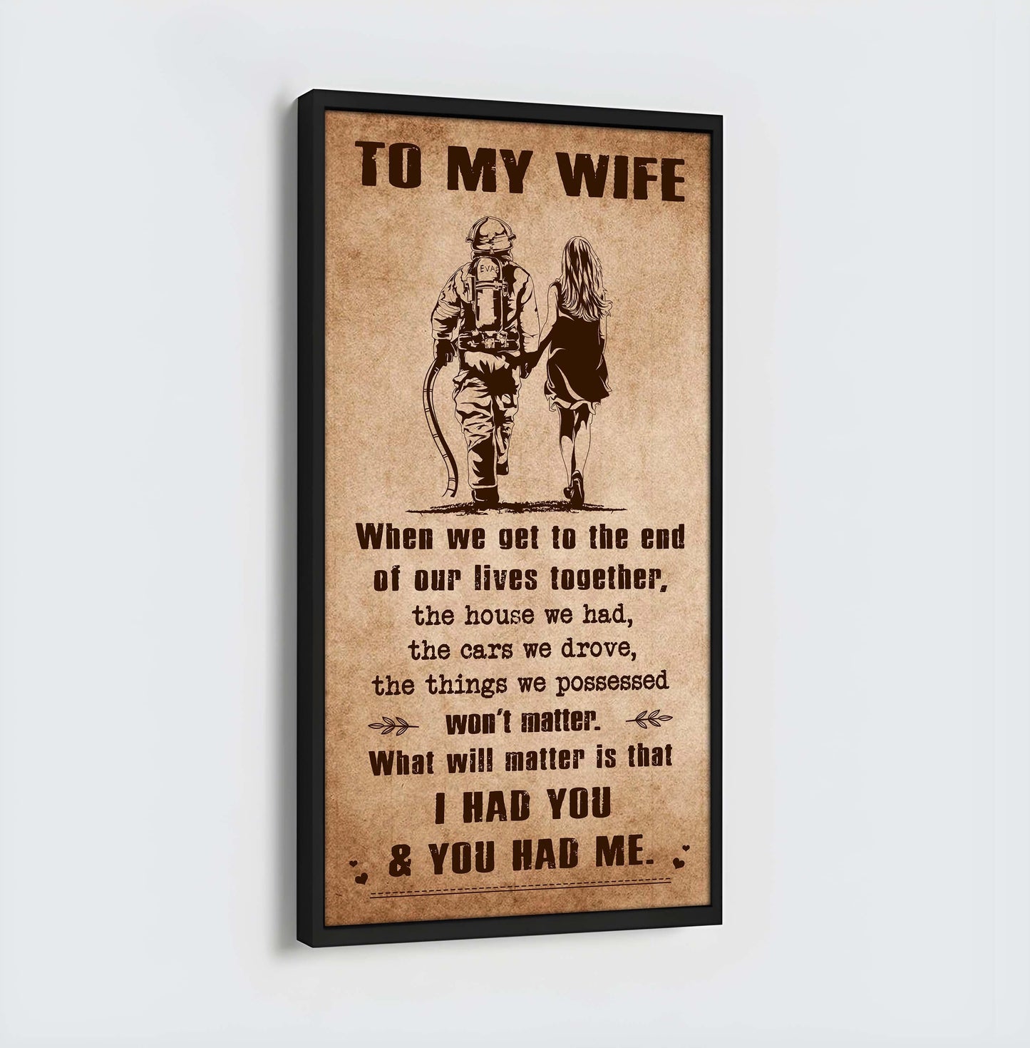 drb vgt- i had you and you had me wife and husband - vertical poster canvas, gift for your darling