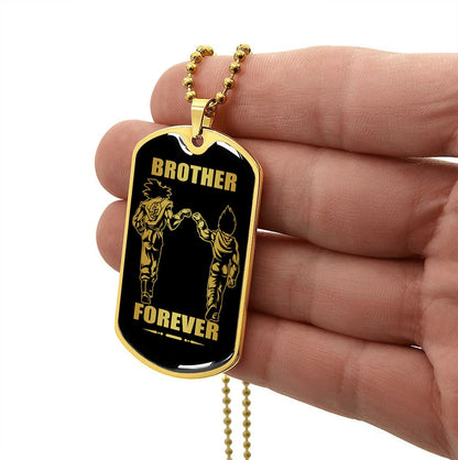 DRF-Military Chain (18K Gold Plated)-gifts from brother, n the darkest hour, When the demons come call on me brother and we will fight them together