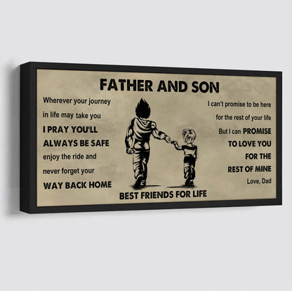 DRB Father And Daughter Best Friends For Life - Ver 2 Never Forget Your Way Back Home Poster Canvas Gift For Daughter From Father