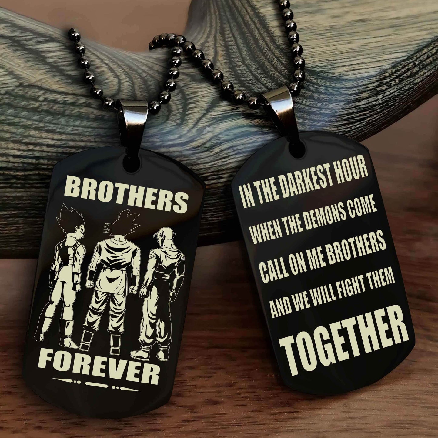 drb personalized double sided dog tag for my brother - call on me brother and we will fight them together gift for your friend