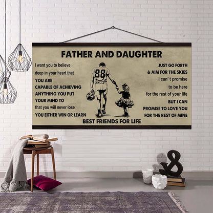 Family Father And Daughter Best Friends For Life - Ver 2 You Will Never Lose Poster Canvas Gift For Daughter From Father