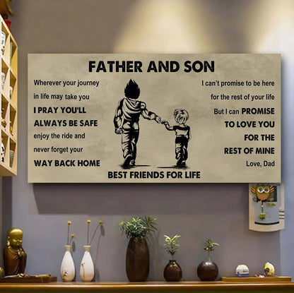 DRB GK Father And Son Best Friends For Life - Ver 2 Never Forget Your Way Back Home Poster Canvas Gift For Son From Father