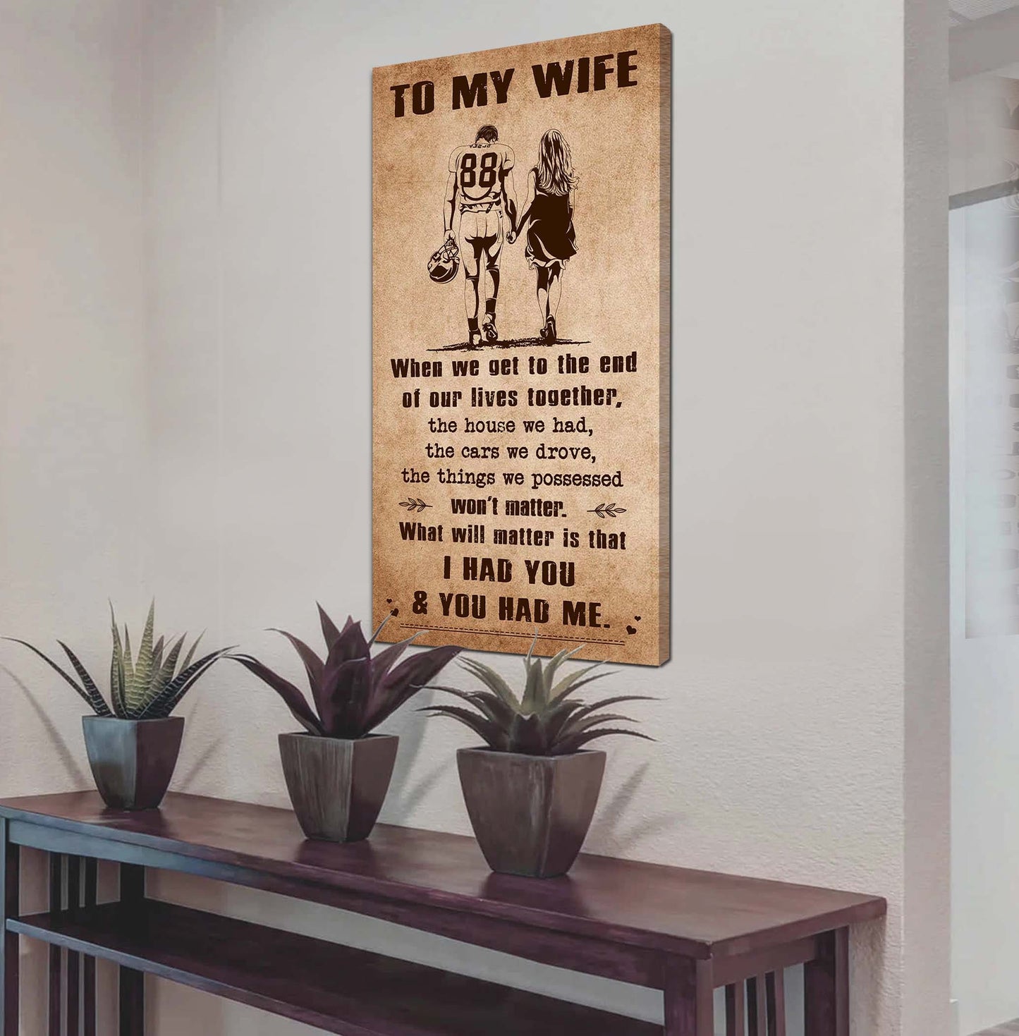 sport - i had you and you had me wife and husband - vertical poster canvas, gift for your darling