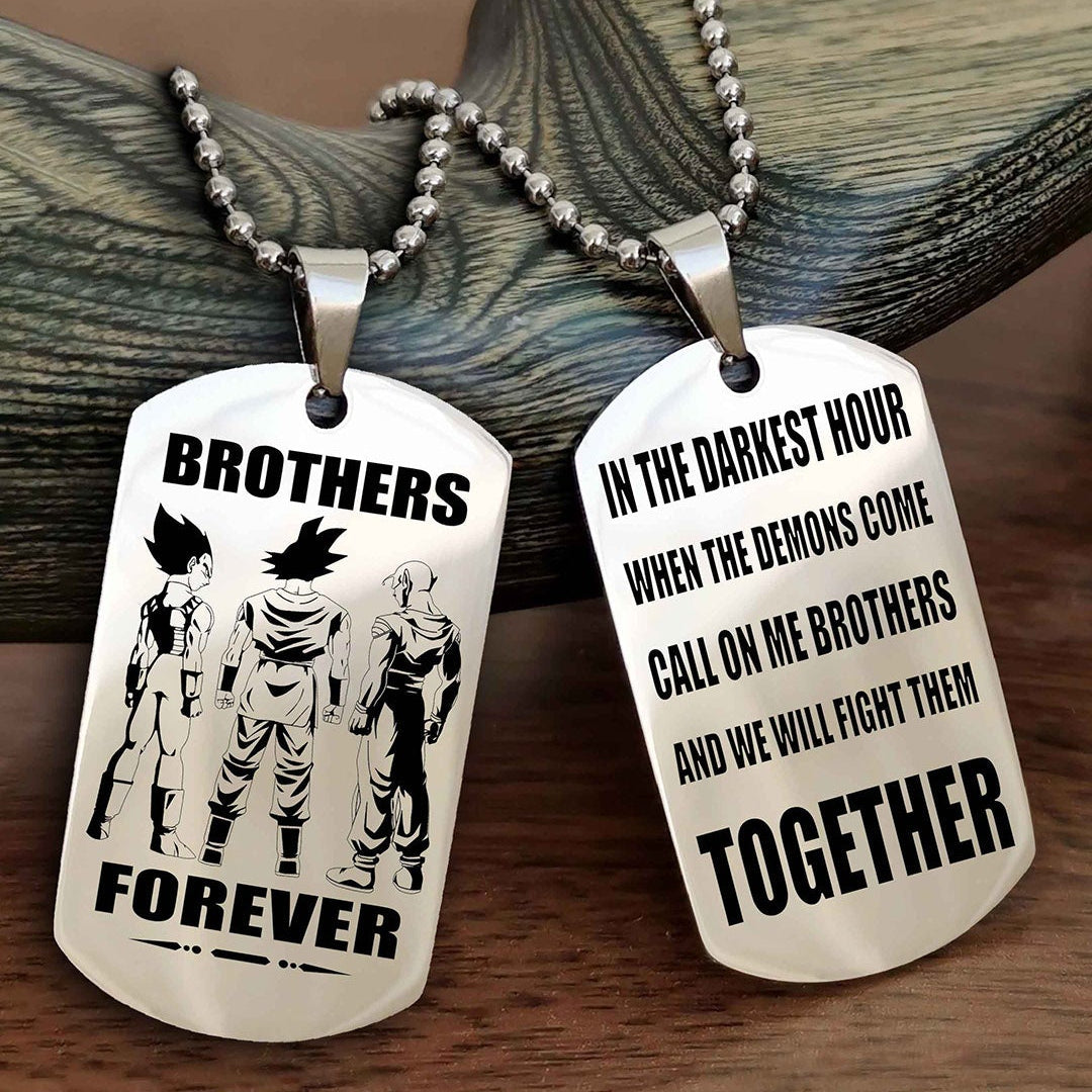 drb personalized double sided dog tag for my brother - call on me brother and we will fight them together gift for your friend