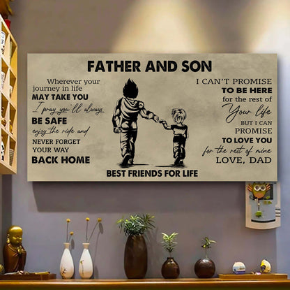 DRB Father And Daughter Best Friends For Life - Never Forget Your Way Back Home Poster Canvas Gift For Daughter From Father