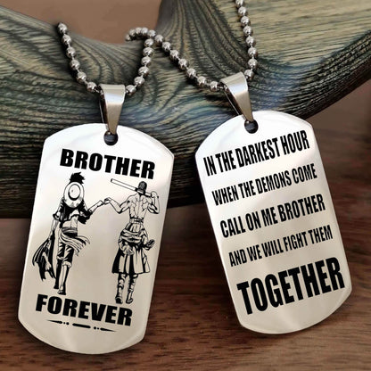 Cowboy Personalized Double Sided Dog Tag For My Brother - Call On Me Brother And We Will Fight Them Together Gift For Your Friend