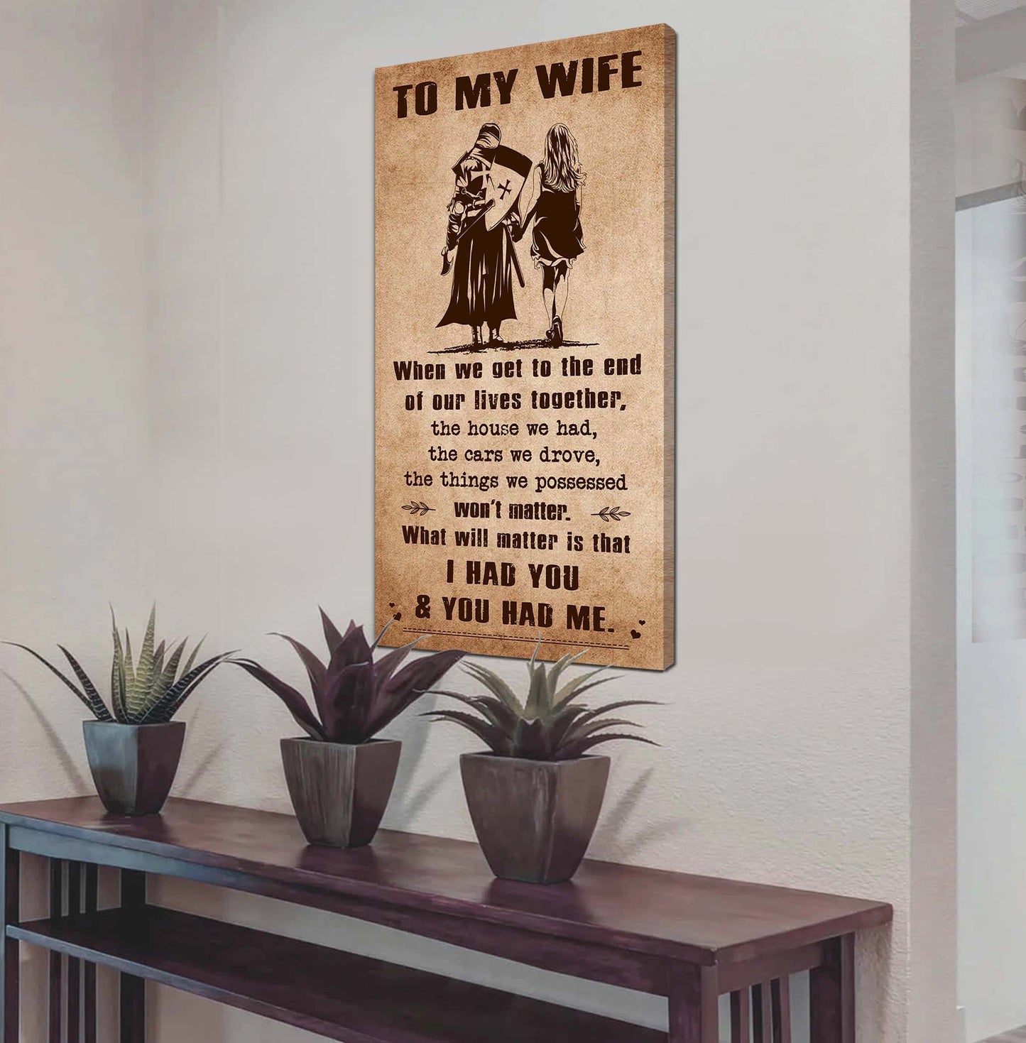 drb vgt- i had you and you had me wife and husband - vertical poster canvas, gift for your darling