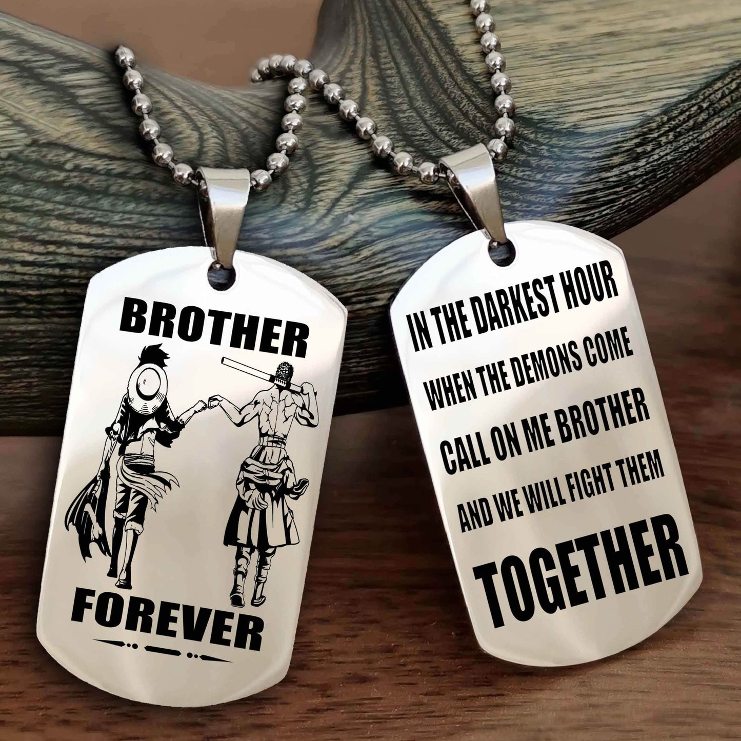 drb personalized double sided dog tag for my brother - call on me brother and we will fight them together gift for your friend