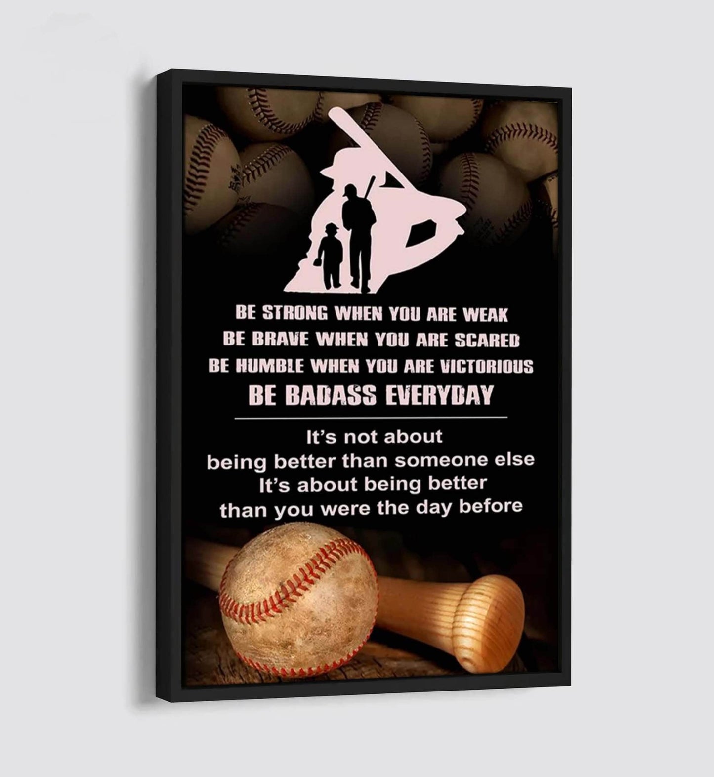 sport canvas poster to my son it's being better than you were the day before gifts for son from dad