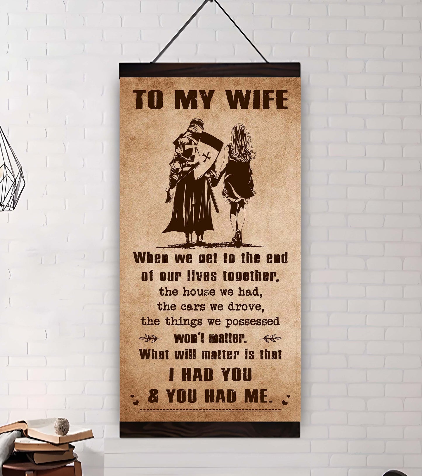 i had you and you had me wife and husband - vertical poster canvas, gift for your darling