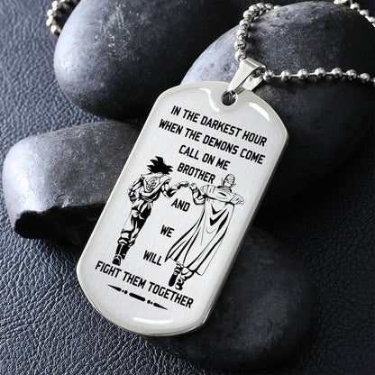 Military Chain Gifts From Brother In The Darkest hour, When the demons come call on me brother and we will fight them together