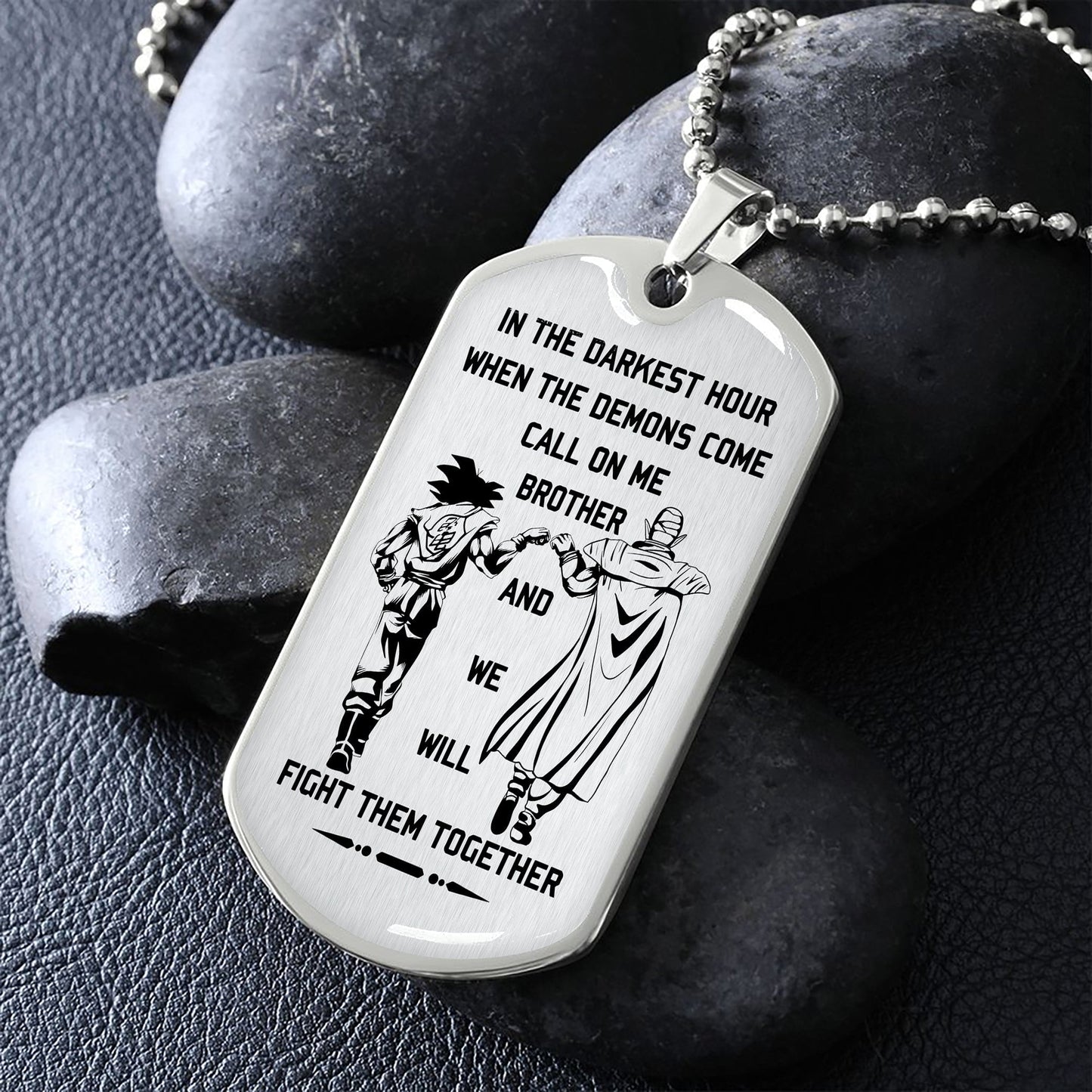 Viking-Military Chain Gifts From Brother In The Darkest hour, When the demons come call on me brother and we will fight them together-Photo upload