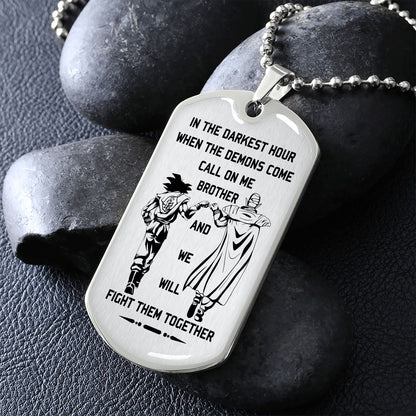 Viking-Military Chain Gifts From Brother In The Darkest hour, When the demons come call on me brother and we will fight them together-Photo upload