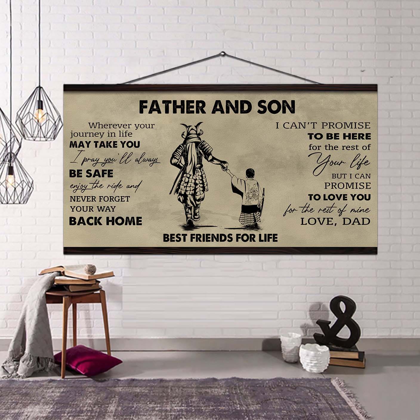 drb father and daughter best friends for life - never forget your way back home poster canvas gift for daughter from father