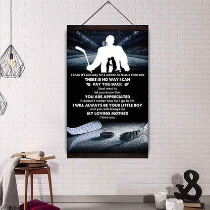 Poster Child Canvas To My Mom I Know It's Not Easy - I Will Always Be Your Little Boy Gift From Son
