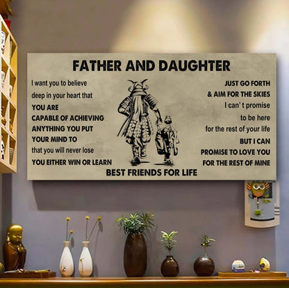 DRB Father And Daughter Best Friends For Life - Ver 2 You Will Never Lose Poster Canvas Gift For Daughter From Father