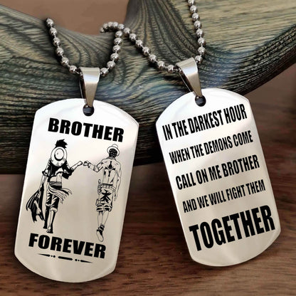 DRB Personalized Double Sided Dog Tag For My Brother - Call On Me Brother And We Will Fight Them Together Gift For Your Friend