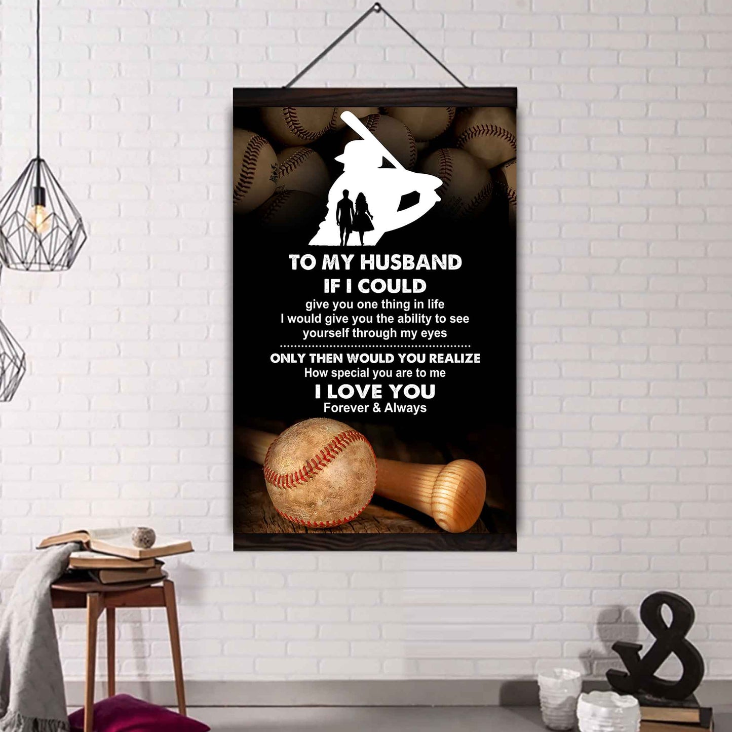 sport poster canvas to my husband if i could give you one thing in life i love you gift for your husband