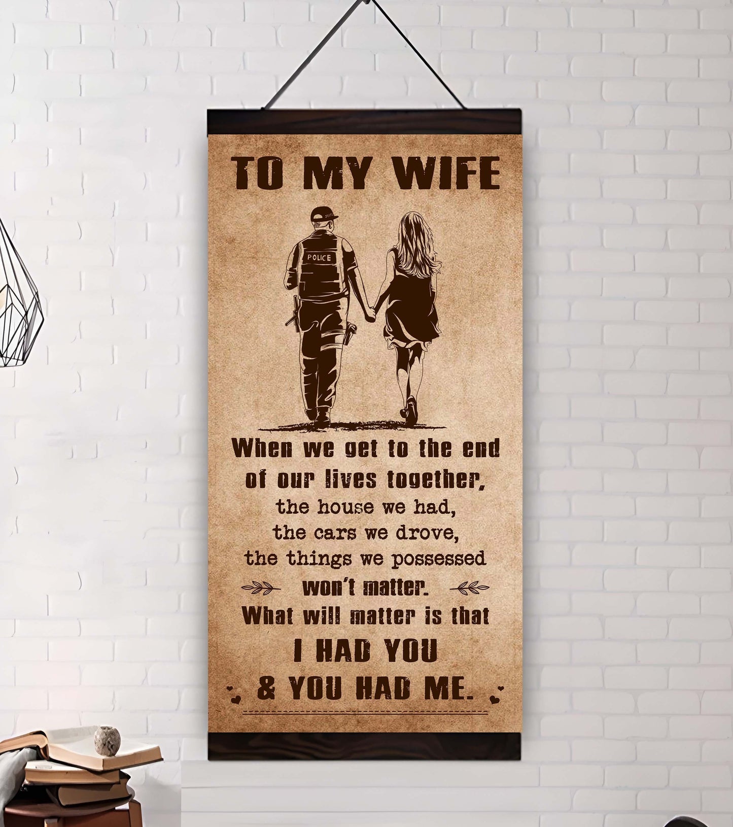 drb vgt- i had you and you had me wife and husband - vertical poster canvas, gift for your darling