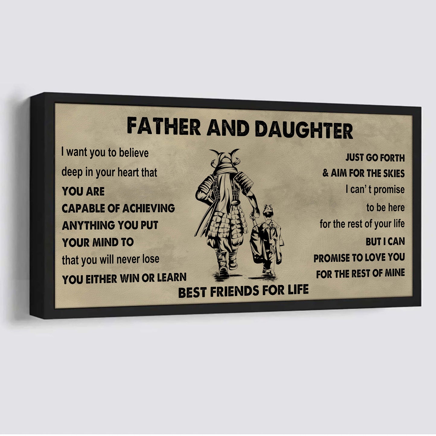 family father and daughter best friends for life - ver 2 you will never lose poster canvas gift for daughter from father