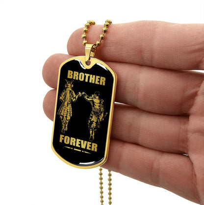 DRF-Military Chain (18K Gold Plated)-gifts from brother, n the darkest hour, When the demons come call on me brother and we will fight them together