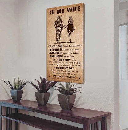 Samurai Poster Canvas You Are Braver Than You Believe - You Are My Sunshine Gift For Your Wife