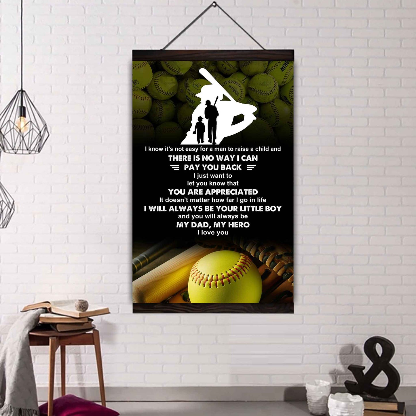poster child canvas to my dad i know it's not easy - i will always be your little boy gift from son