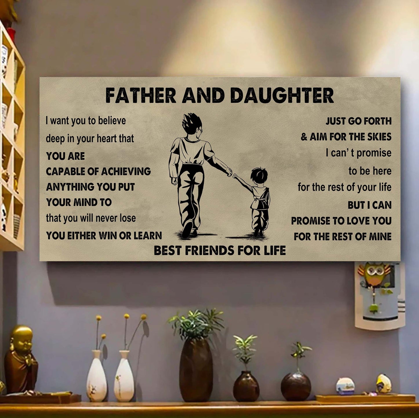 vikings father and son best friends for life - ver 2 never forget your way back home poster canvas gift for son from father