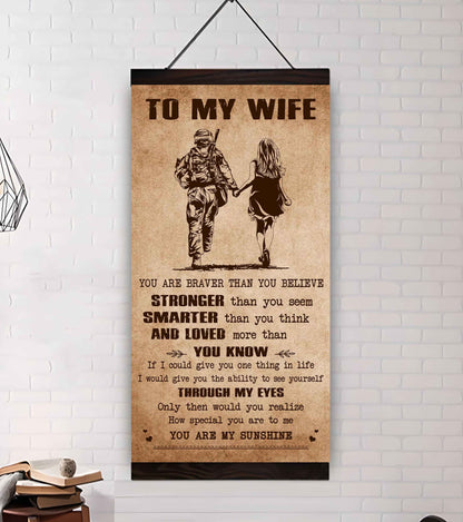 Samurai Poster Canvas You Are Braver Than You Believe - You Are My Sunshine Gift For Your Wife