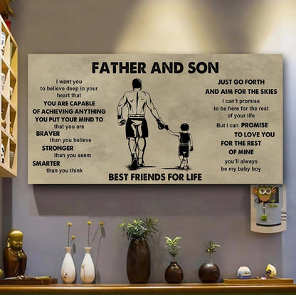 Sport - Family Father And Son Best Friends For Life - That You Are Braver Than You Believe Poster Canvas Gift For Son From Father