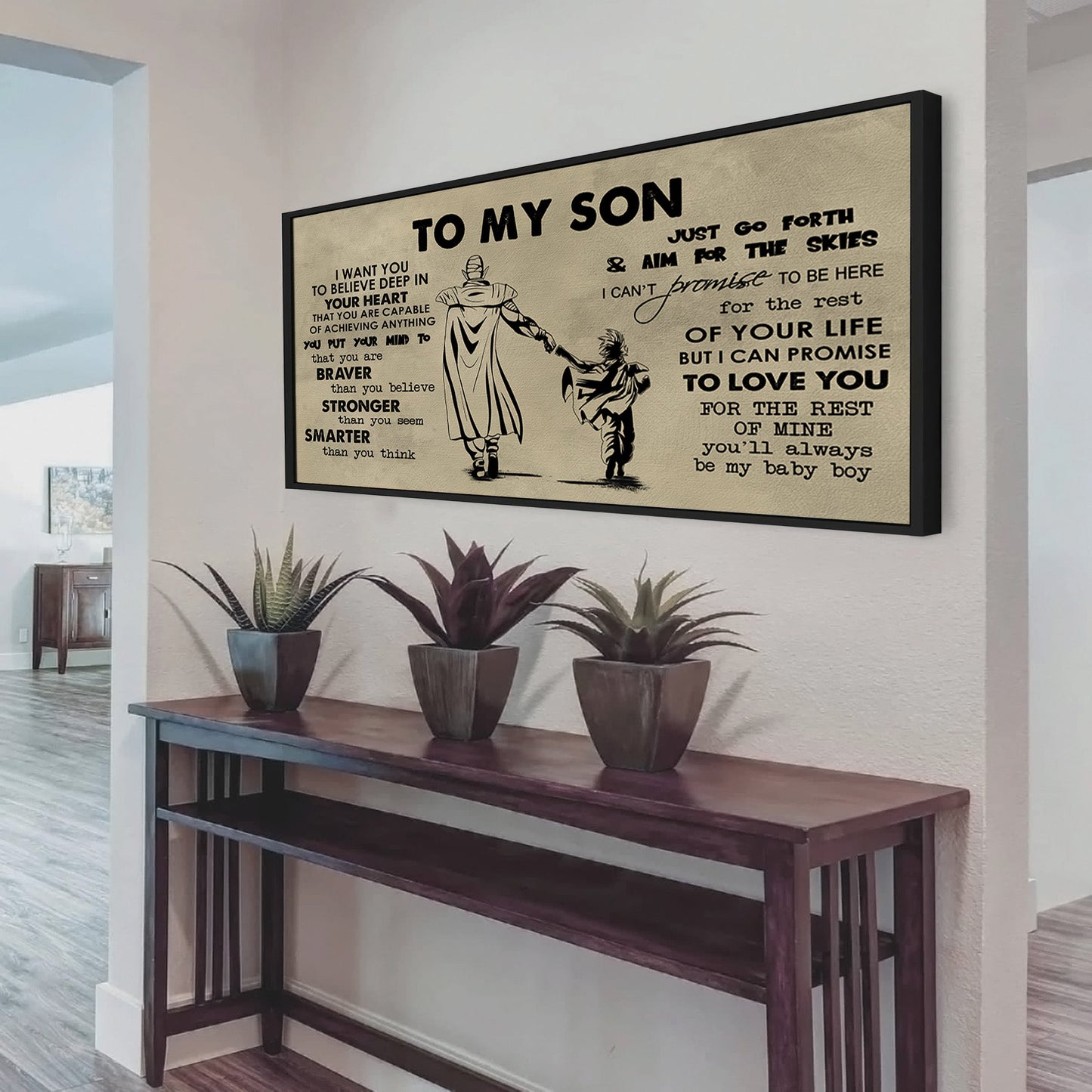 dad and son- canvas poster