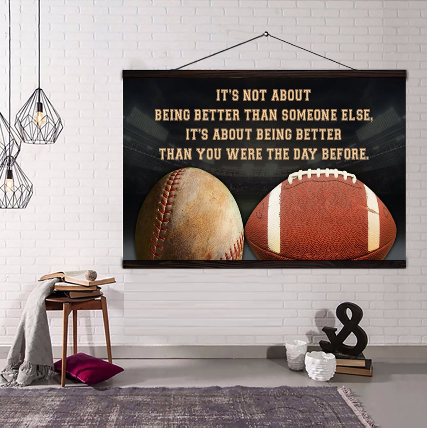 mma customizable poster canvas - it is not about better than someone else, it is about being better than you were the day before