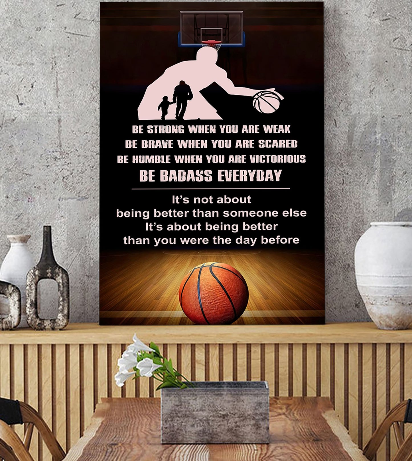 sport canvas poster to my son it's being better than you were the day before gifts for son from dad