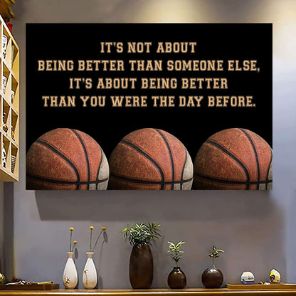 Basketball customizable poster canvas