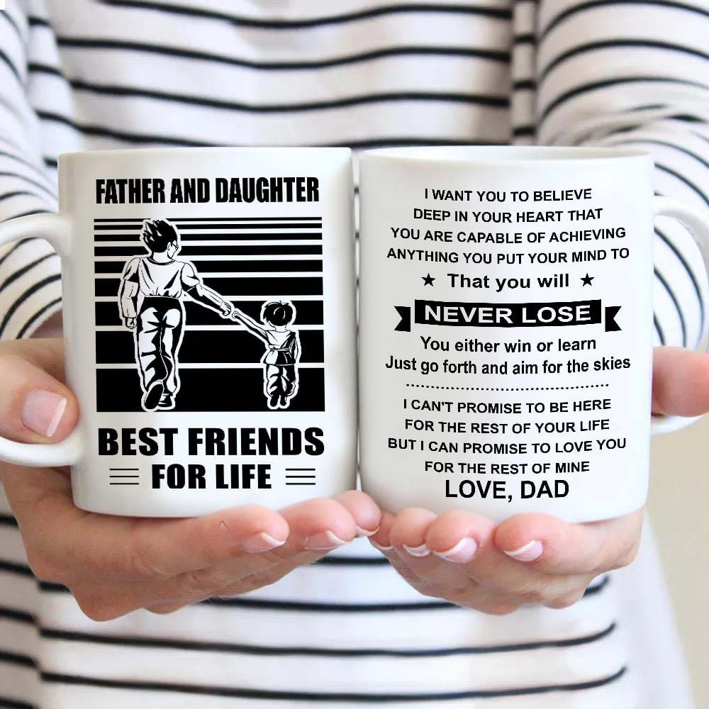 basketball be strong-personalized mug father and son best friends for life - message on the back side