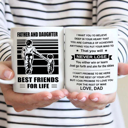 Basketball Be strong-Personalized Mug Father And Son Best Friends For Life - Message on the back side