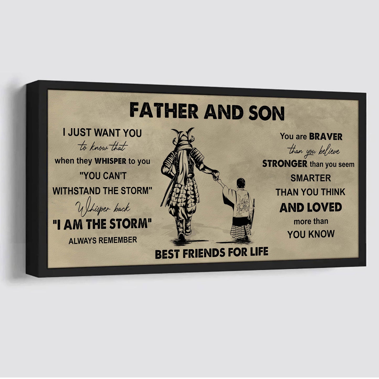 father and daughter best friends for life - i am the storm poster canvas gift for daughter from father-photo upload