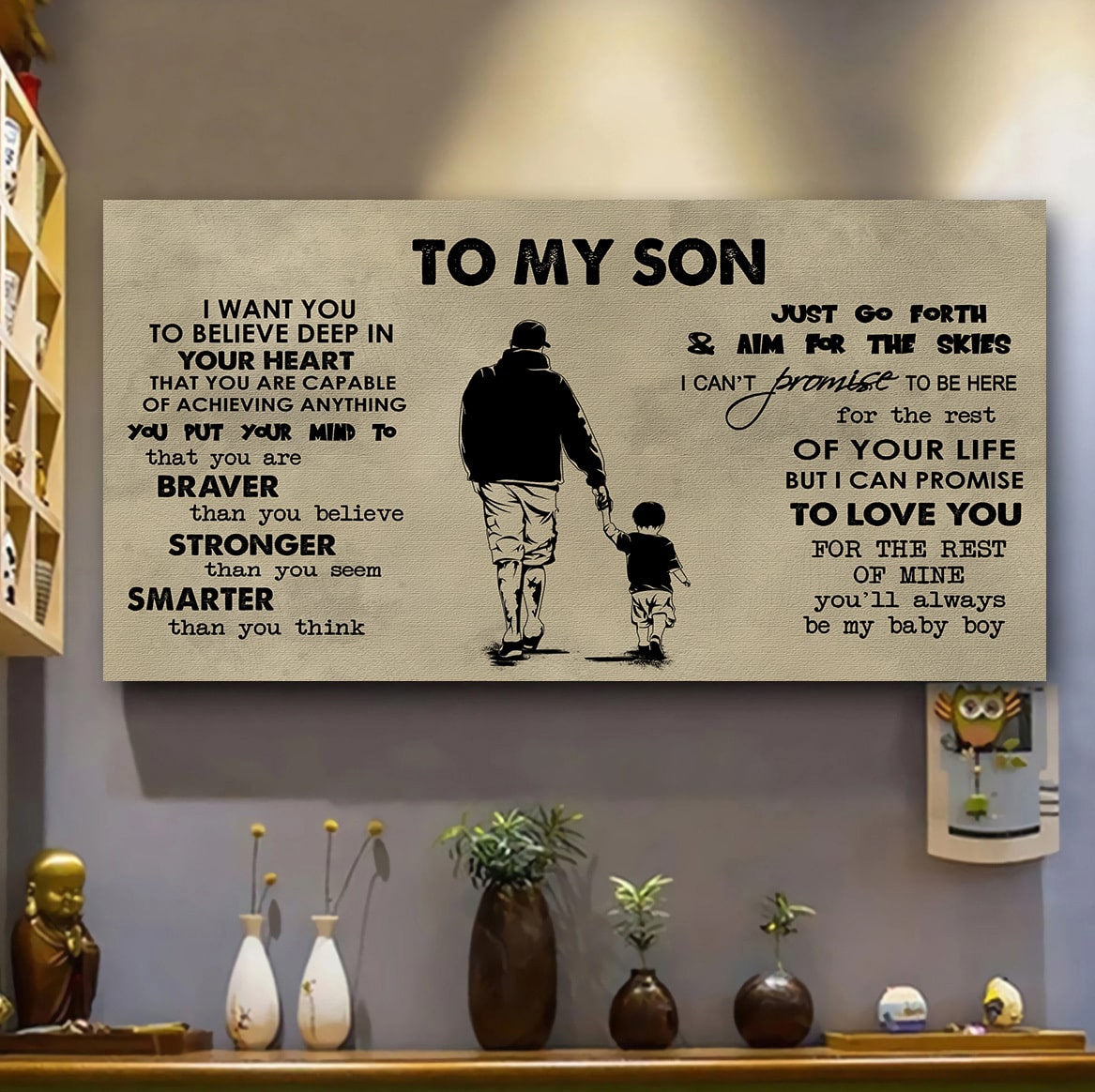 knight templar to my son- i want you to believe- canvas poster