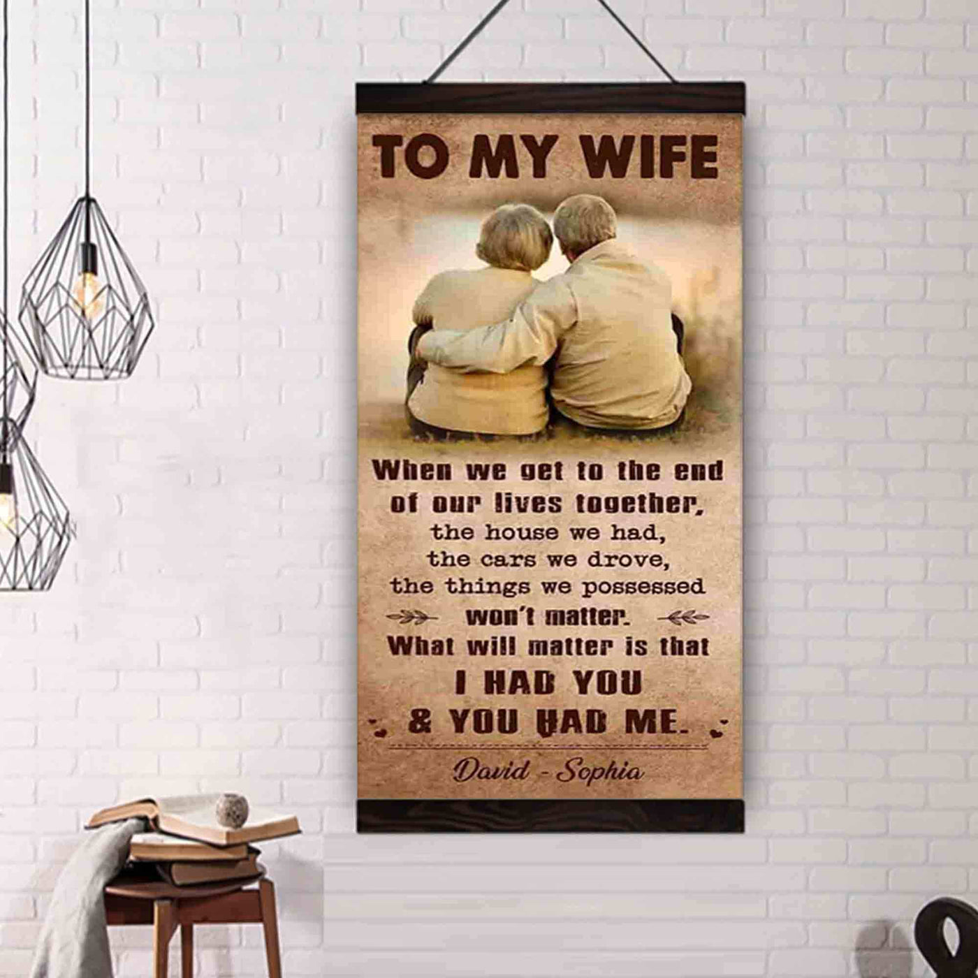 i had you and you had me wife and husband - vertical poster canvas, gift for your darling