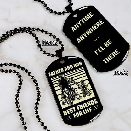 GWBH Personalized Double Sided Dog Tag Father And Son Best Friends For Life - Message on the back side