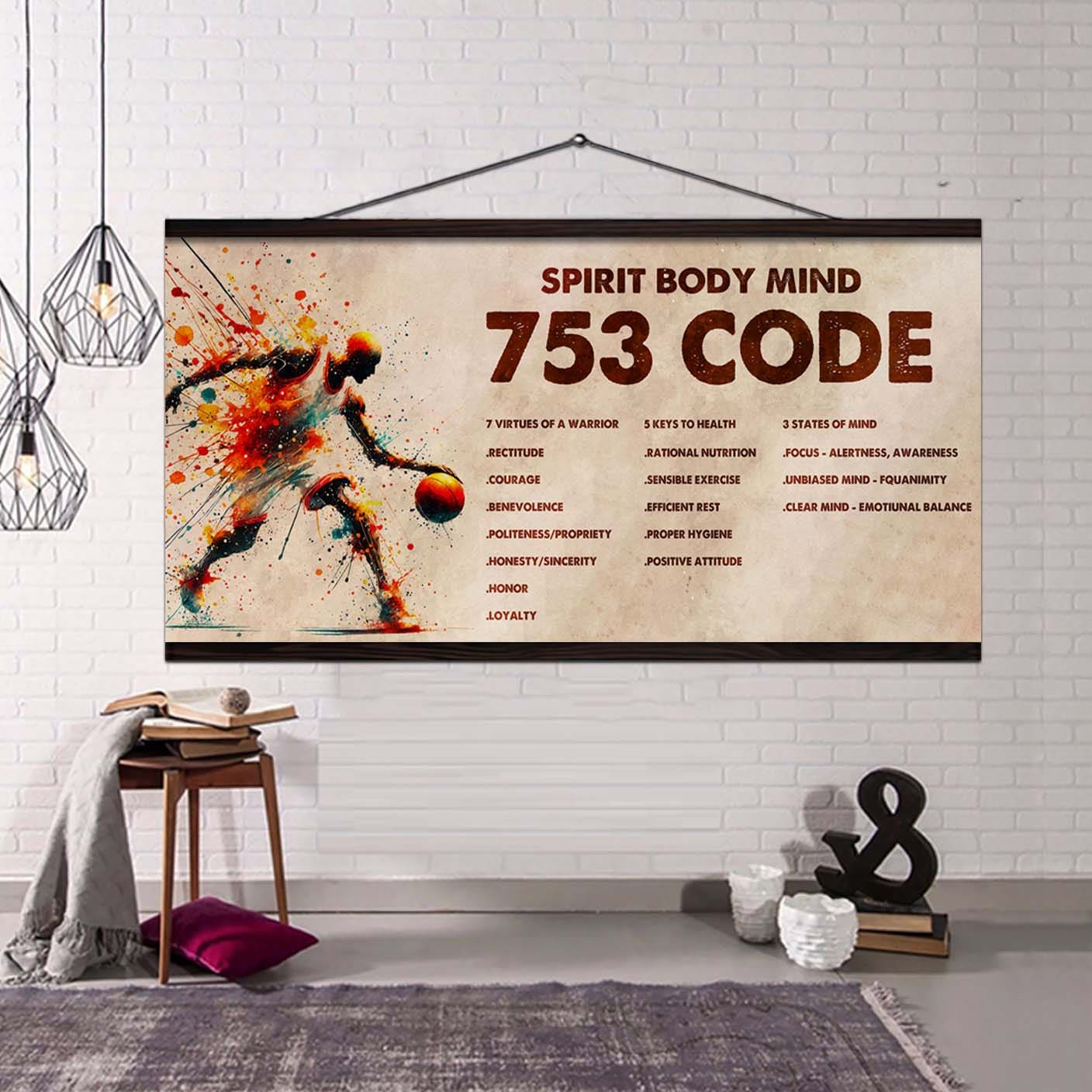 samurai poster canvas 7 5 3 code motivation quotes