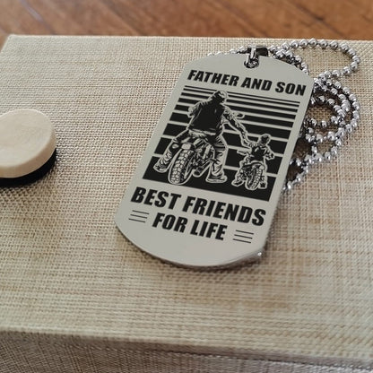 HM12 - Customizabled Double Sided Dog Tag Father And Son Best Friends For Life