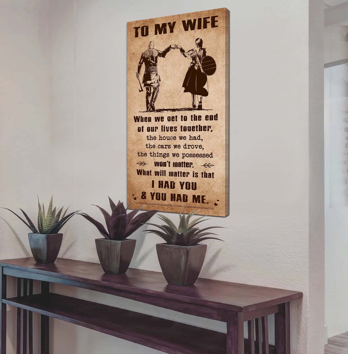 drb vgt- i had you and you had me wife and husband - vertical poster canvas, gift for your darling