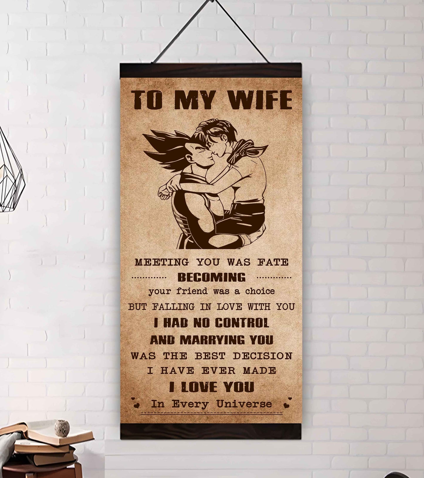 drb vgt- poster canvas to my wife meeting you was fate - i love you forever and always gift for your wife