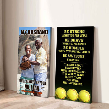 Sport Couple To My Husband Be Strong When You Are Weak Be Awesome Everyday Set 2 Canvas Wall Art