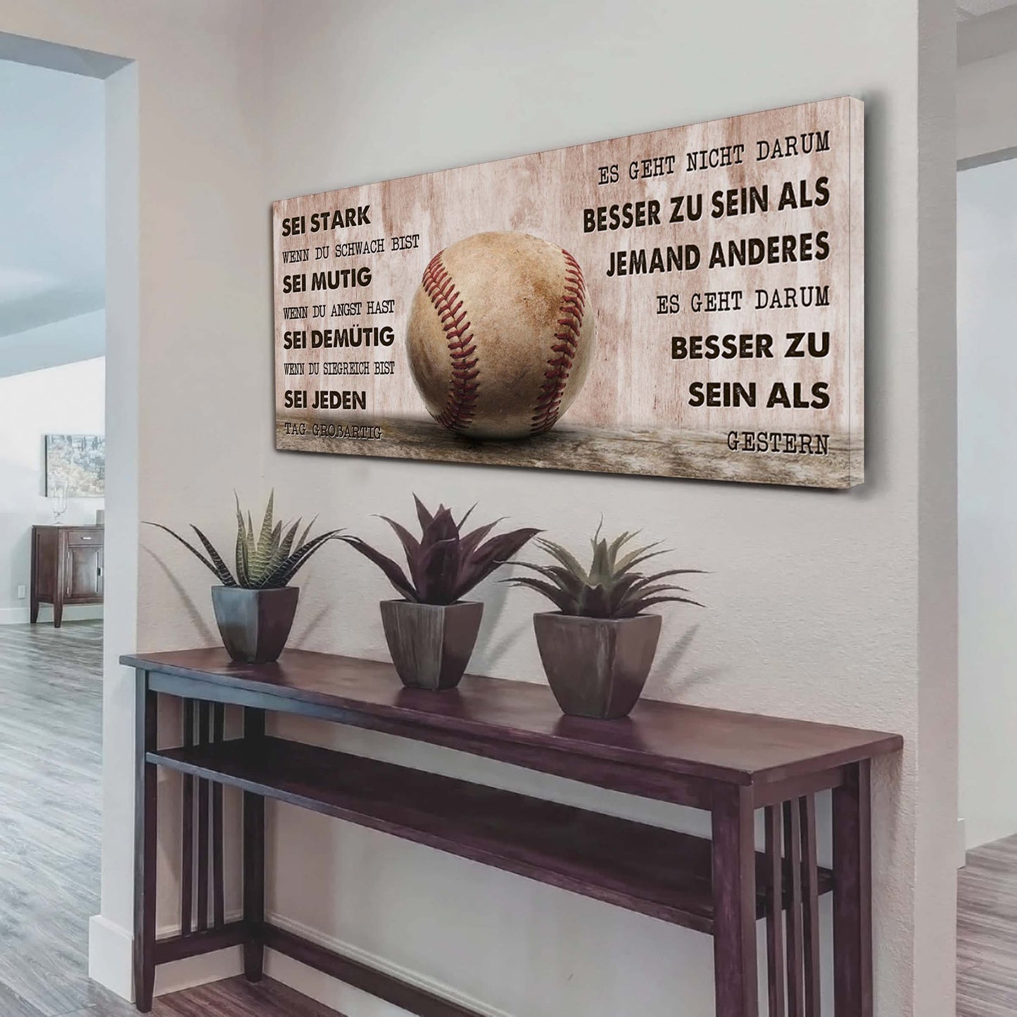 personalisierte hockey-leinwand-poster-sei stark, wenn du schwach bist, sei mutig, wenn du angst hast, sei demütig, wenn du siegreich bist, sei jeden tag großartig