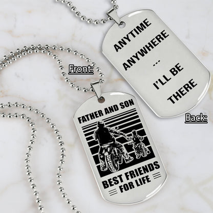 Personalized Double Sided Dog Tag Father And Son Best Friends For Life I Will Be There