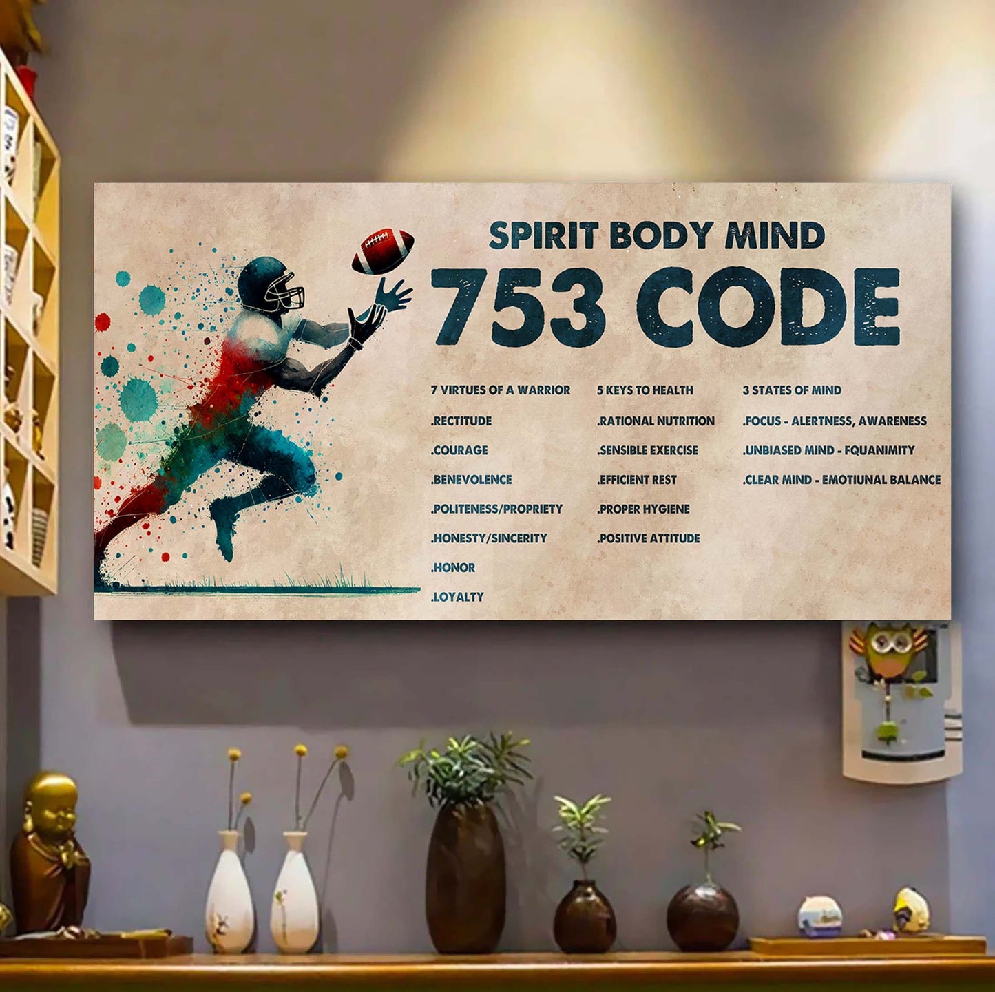 water color soccer poster canvas 7 5 3 code motivation quotes