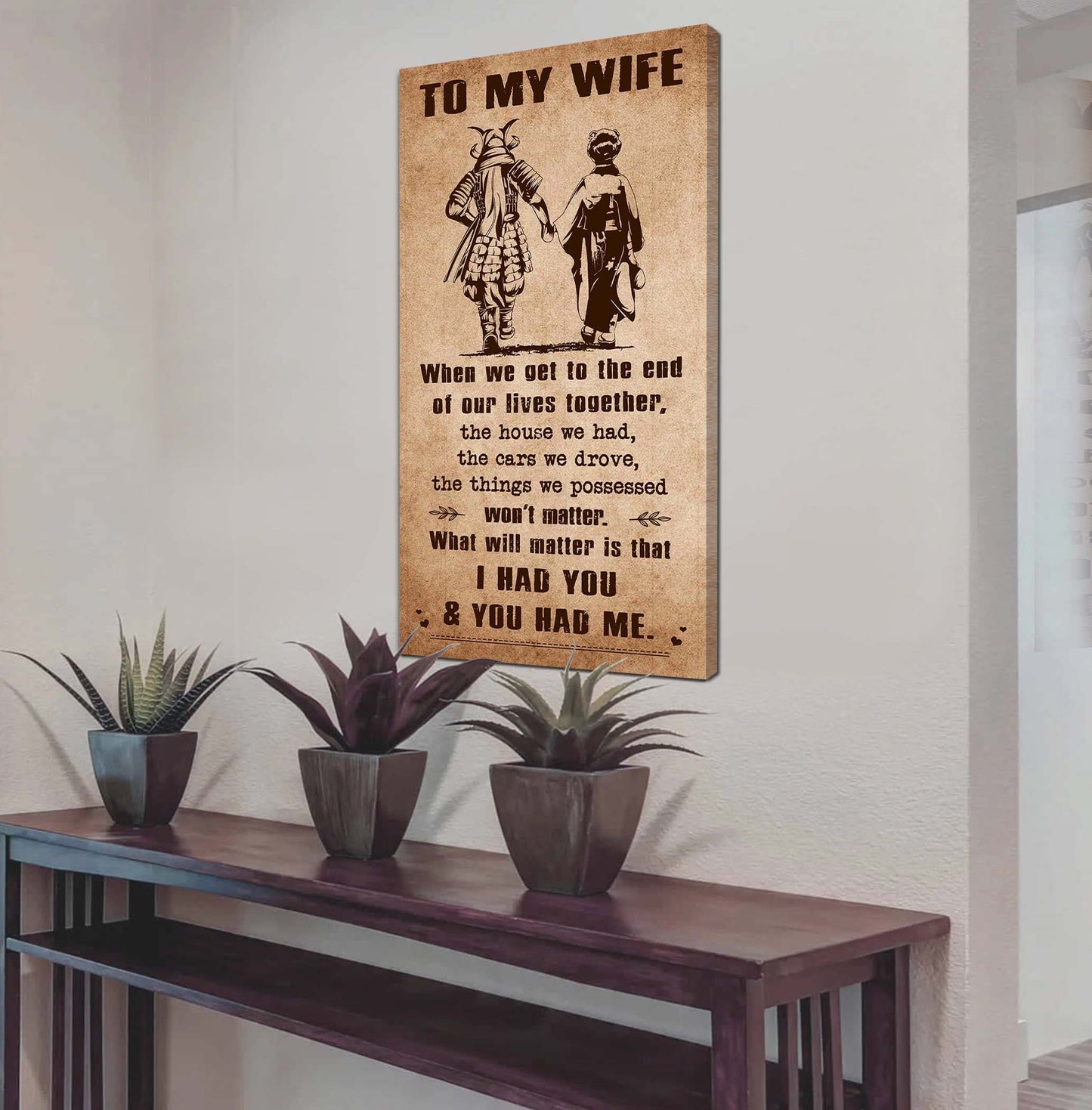 i had you and you had me wife and husband - vertical poster canvas, gift for your darling