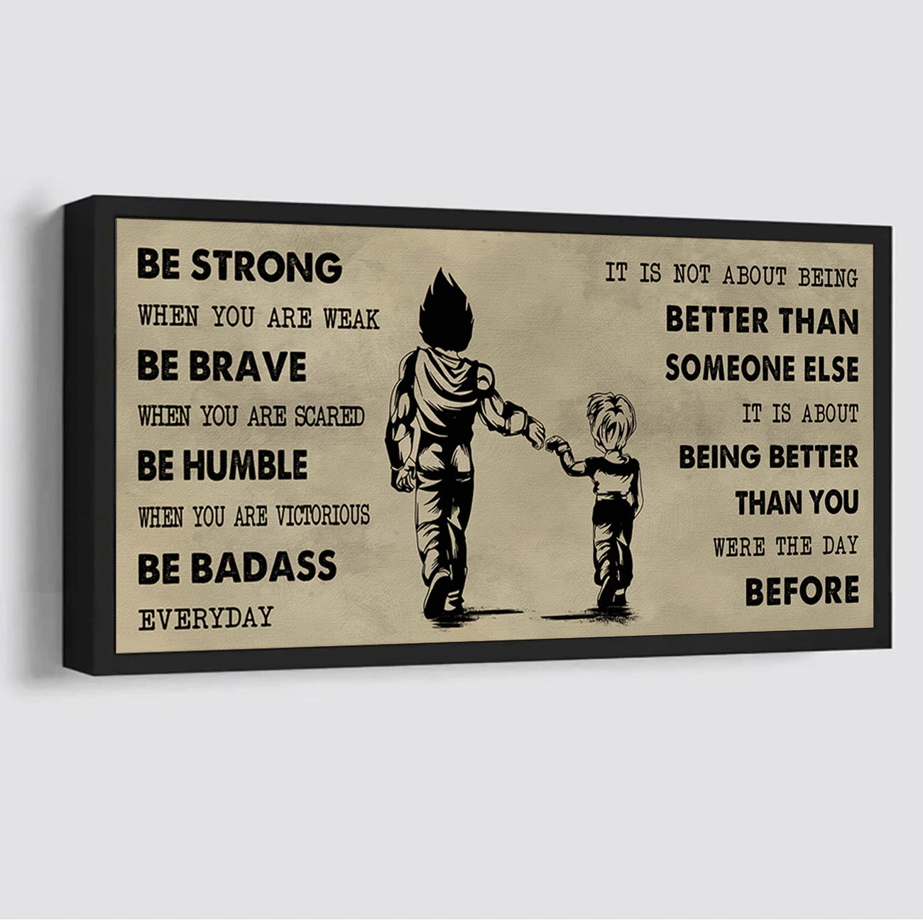 ver 2 vgt father and son best friends for life - be strong when you are weak poster canvas gift for son from father-photo upload